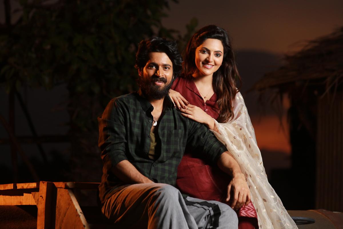 Harish and Athulya on the sets of ‘Diesel’
