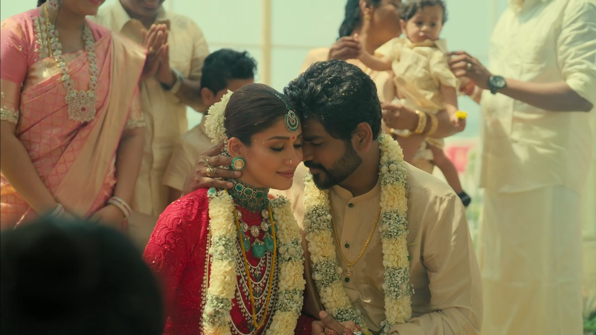 Nayanthara and Vignesh Shivan on their wedding day