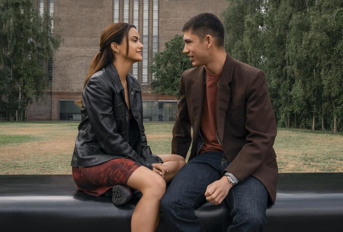 Camila Mendes and Archie Renaux in a still from ‘Upgraded’