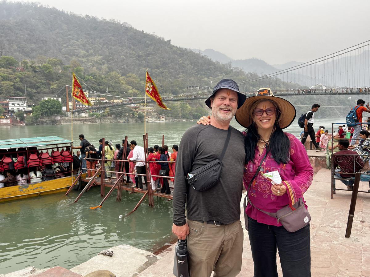 Rainn with his wife Holiday Reinhorn in India