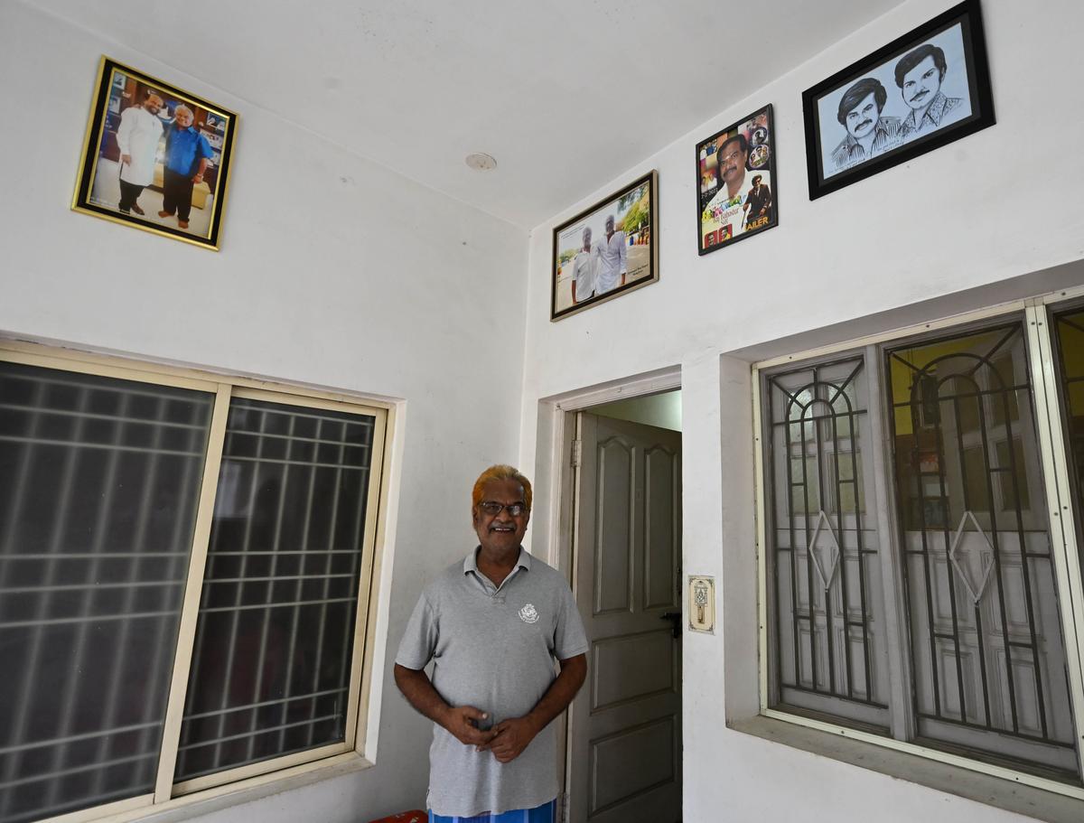 Raj Bahadur at his residence. Raj Bahadur at his residence.