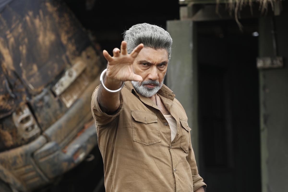 Sathyaraj in a still from ‘Weapon’