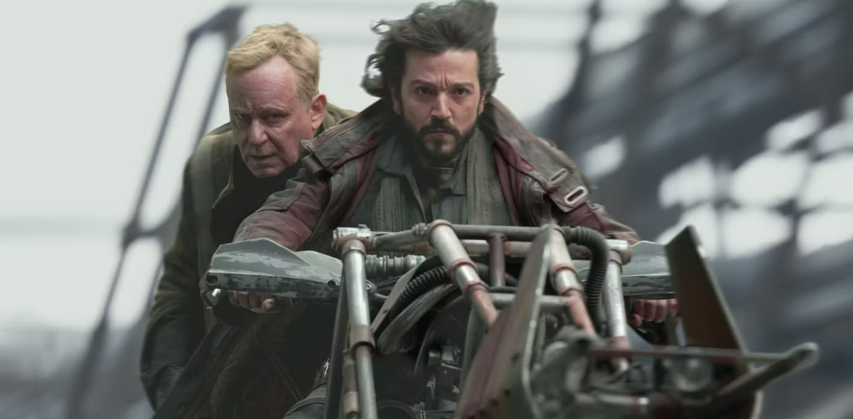 Stellan Skarsgard as Luthen Rael and Diego Luna as Cassian Andor in a still from ‘Andor’