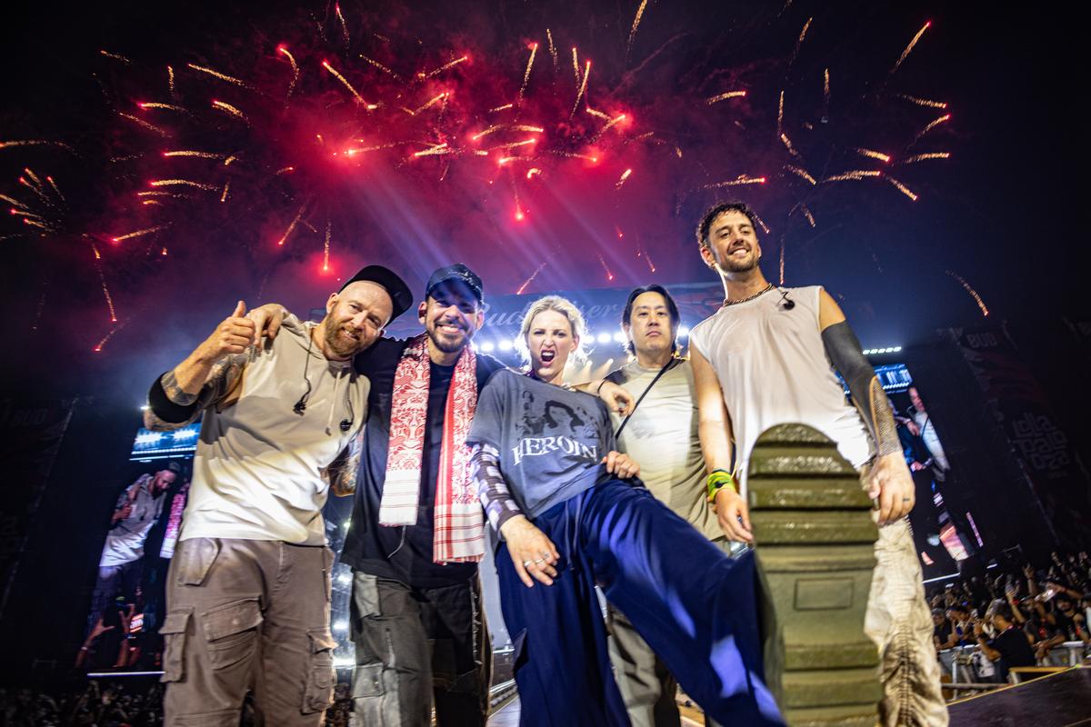 Linkin Park conclude their show at Lollapalooza India 2026 at the Mahalaxmi Racecourse, Mumbai