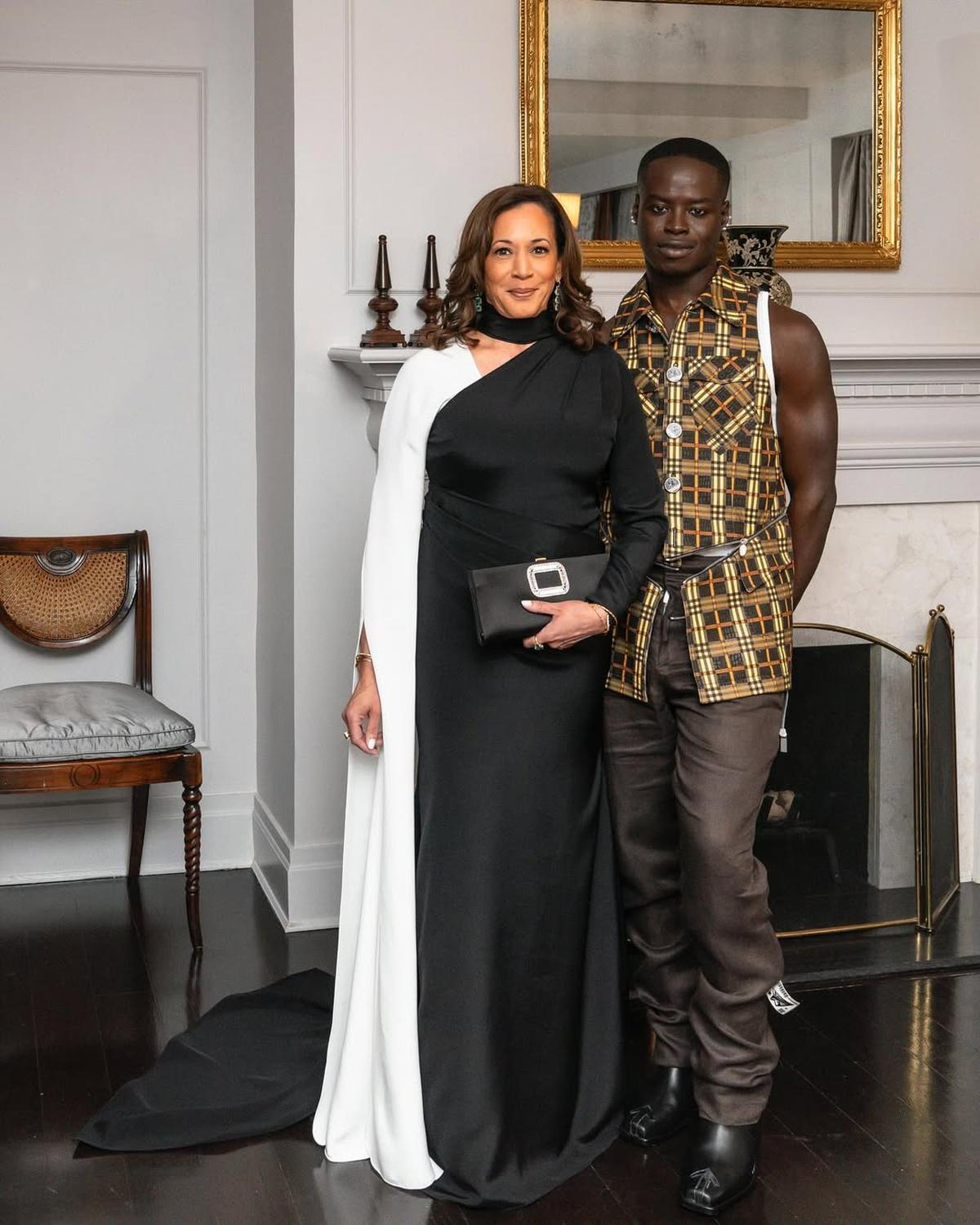 Kamala Harris with Off-White creative director IB Kamara Kamala Harris with Off-White creative director IB Kamara