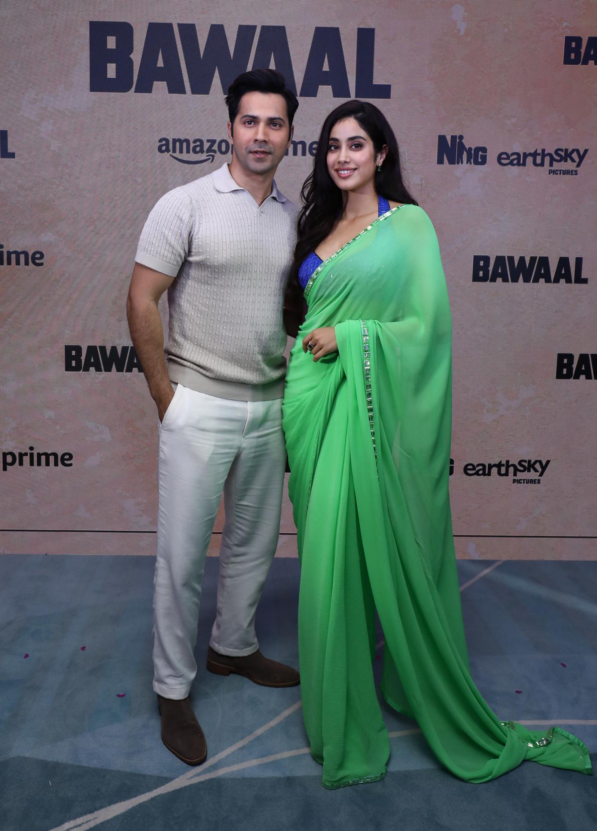 Varun Dhawan and Janhvi Kapoor in Dubai at the launch of ‘Bawaal’