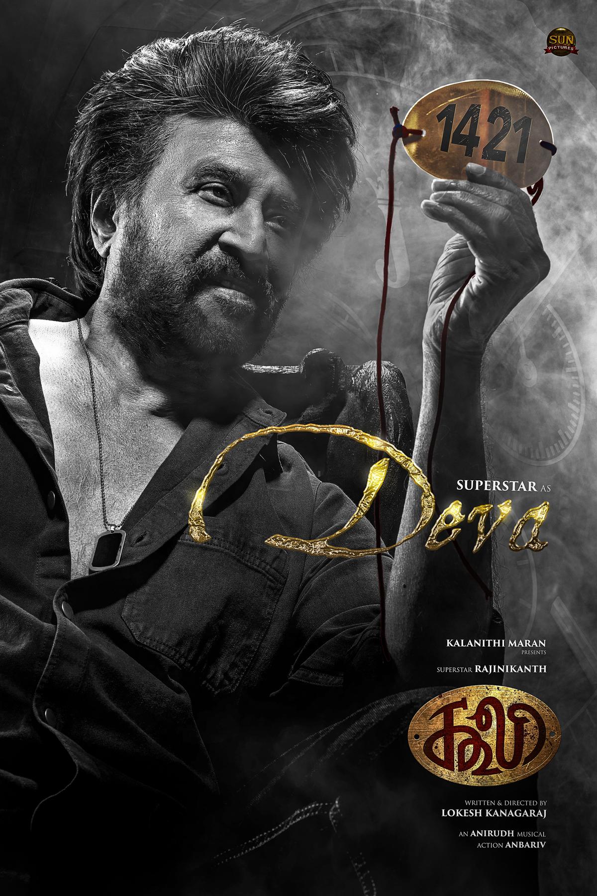 Rajinikanth as Deva in 'Coolie'