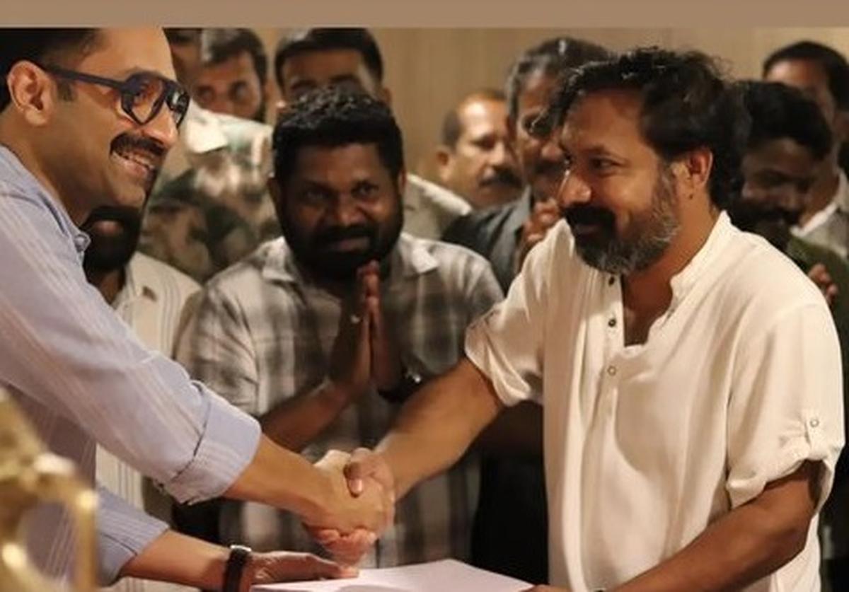 Fahadh Faasil and Sreejith Babu during the launch of the movie.