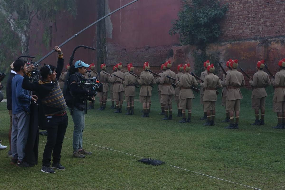 Kavya Sharma shooting The Waking of a Nation: Jallianwalla Bagh.
