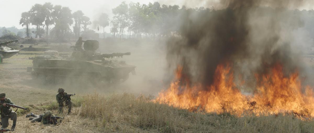 Shooting the film Pippa (2023).