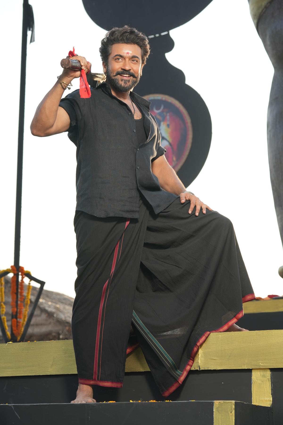 Suriya in a still from ‘Karuppu’