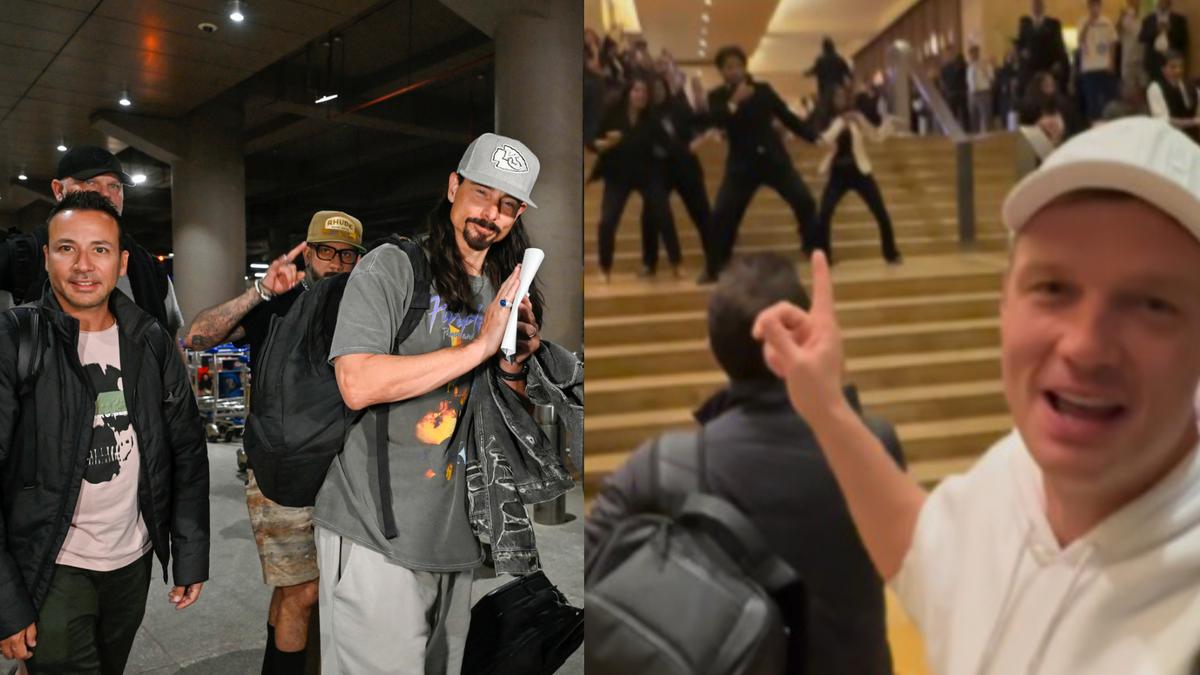 Backstreet Boys arrive in Mumbai ahead of concert, receive warm Bollywood-style welcome