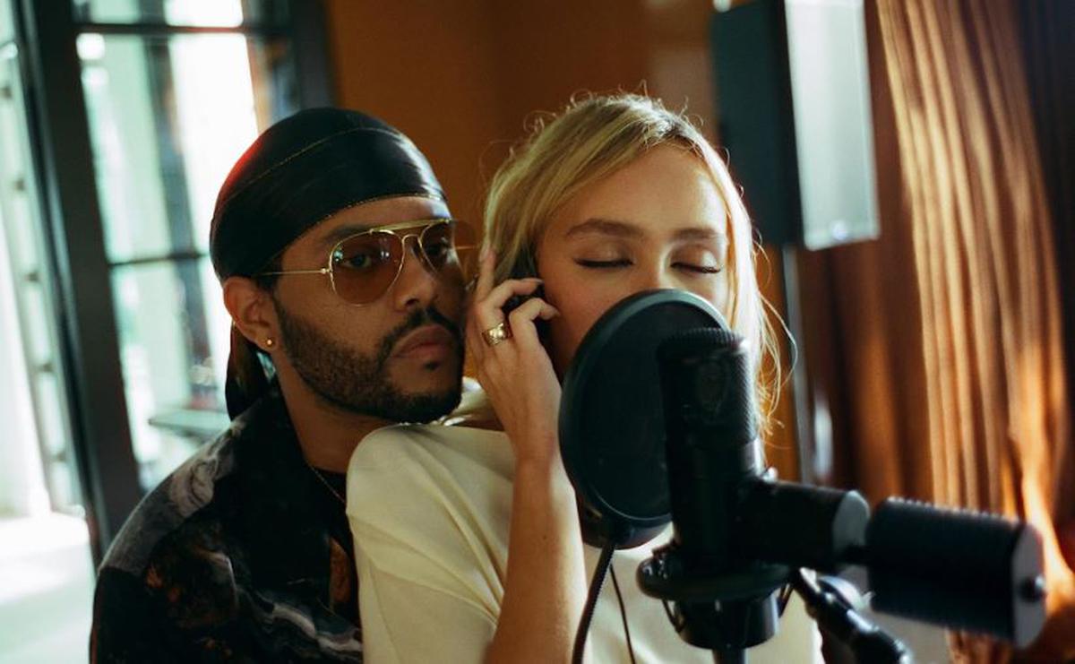 Lily-Rose Depp and Abel Tesfaye in a still from ‘The Idol’