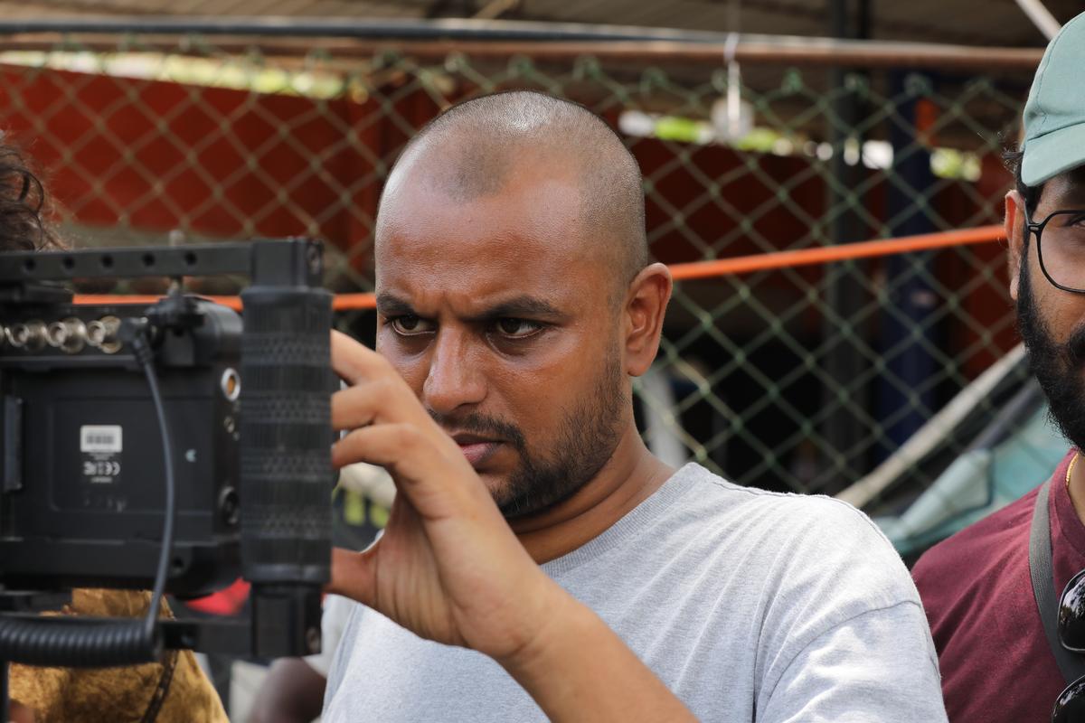 Sivabalan Muthukumar on the sets of ‘Bloody Beggar’