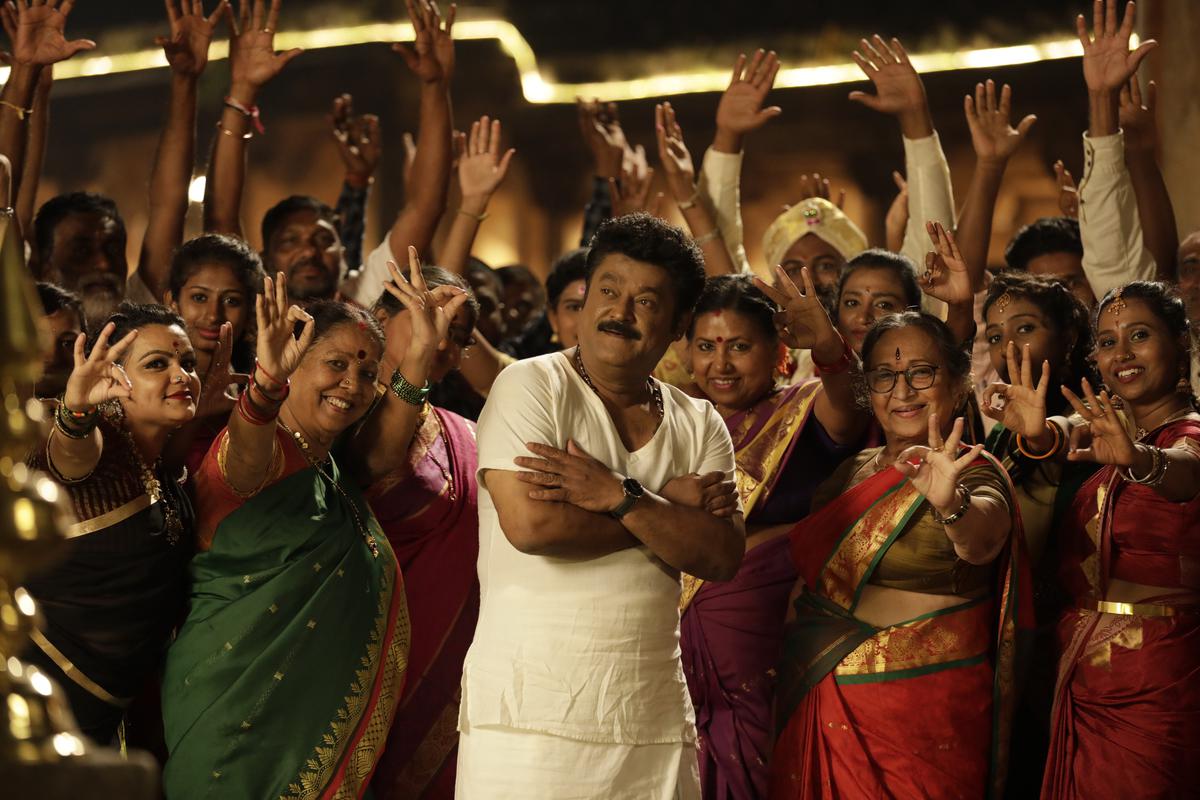 Jaggesh in a scene from the film.