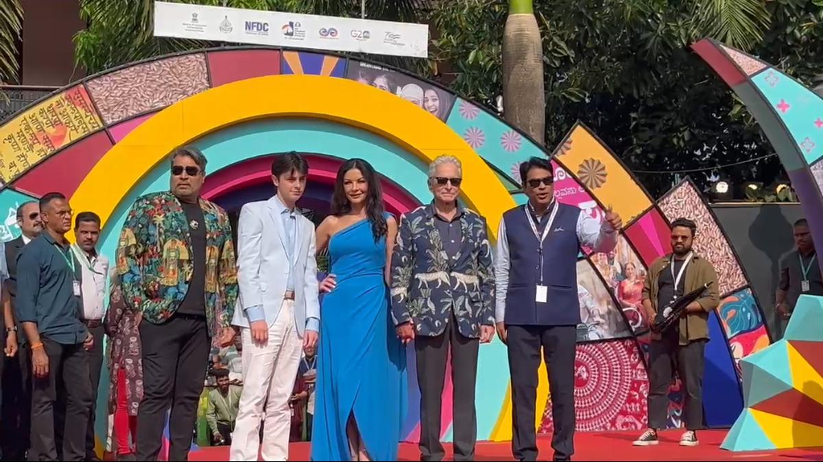 Michael Douglas, Catherine Zeta-Jones, their son Dylan and others at IFFI, 2023