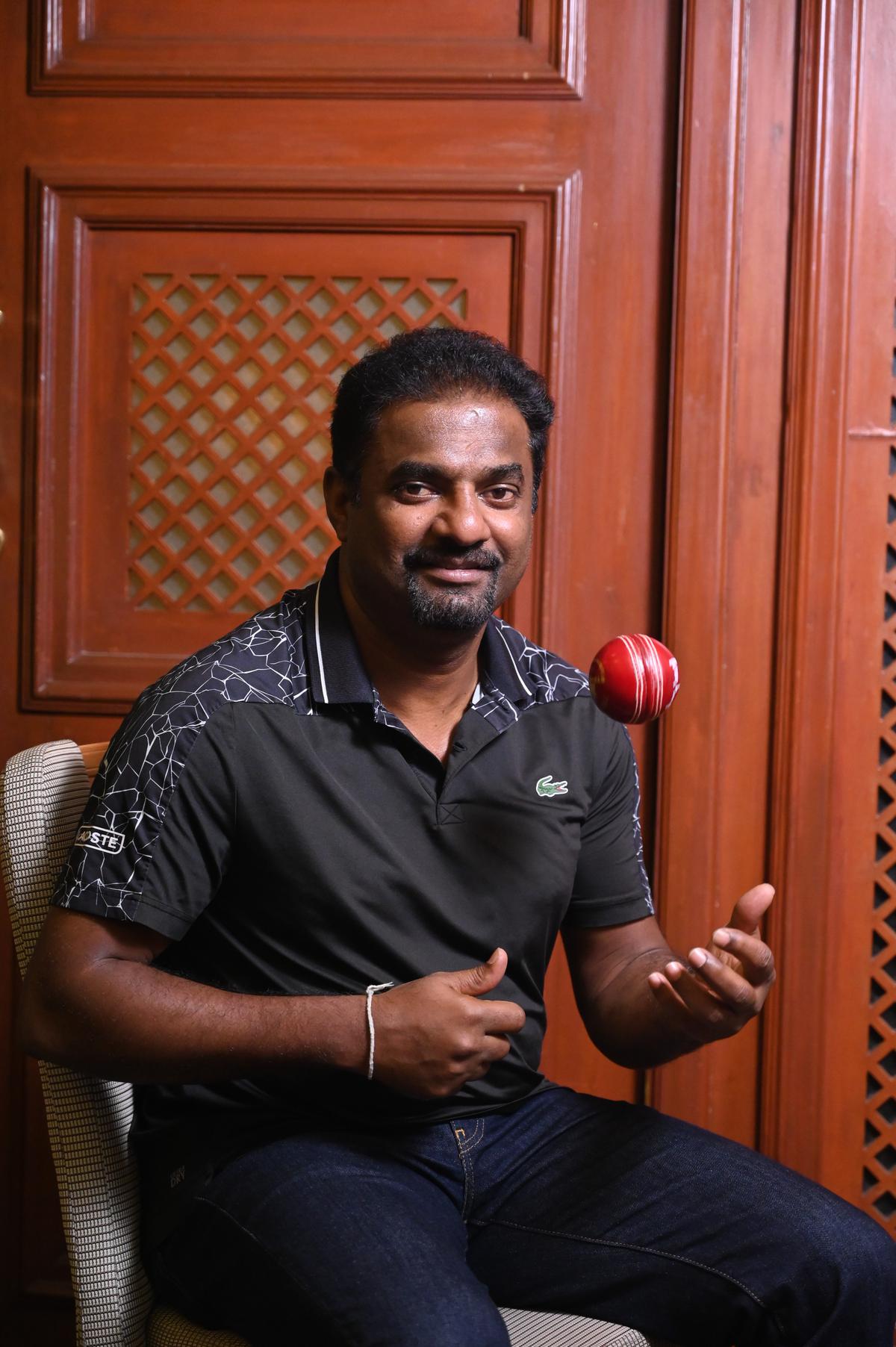 Sri Lankan cricketer Muthiah Muralidharan in Chennai