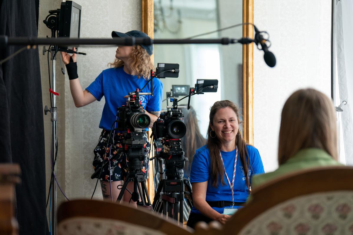 Director and producer Amanda McBaine behind-the-scenes of “Girls State”