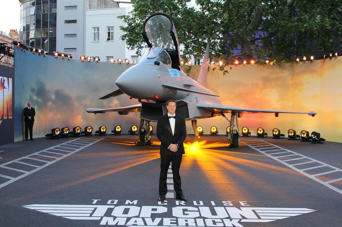 Producer David Ellison at the premiere of the Tom Cruise-starrer Top Gun: Maverick (2022).