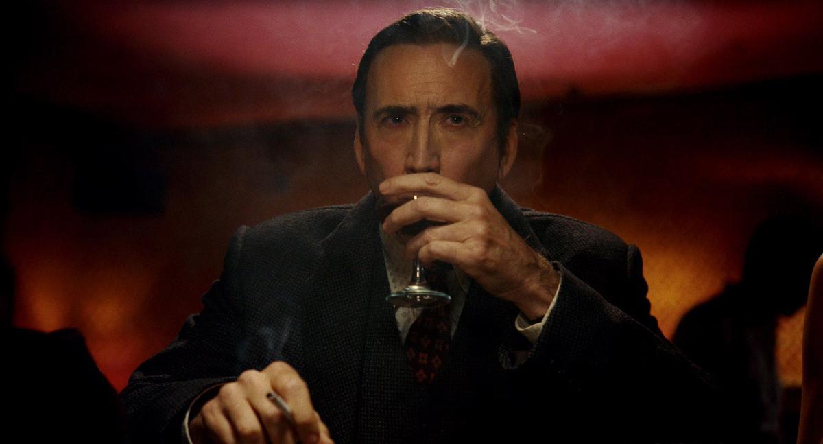 Nicolas Cage plays Ben Reilly, a former masked vigilante once known as “The Spider,” who now works as a private investigator in 1930s New York, in a still from ‘Spider-Noir