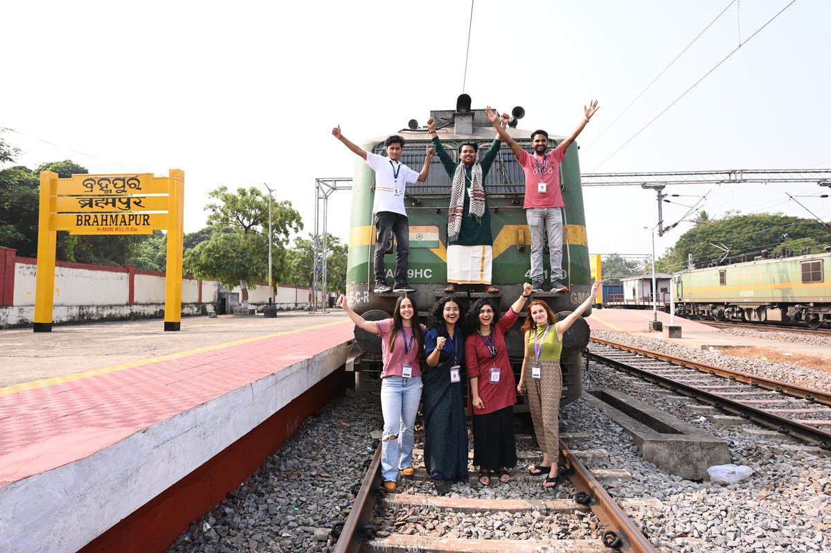 Some yatris from the 525-strong Jagriti Yatra.