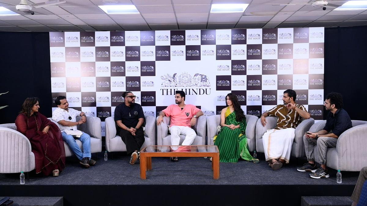 Tovino Thomas with the team of ‘Ajayante Randam Moshanam’ at The Hindu office in Chennai