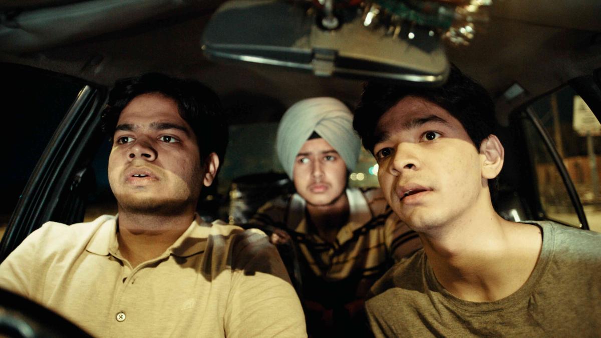 Kabir Nanda, Aryan Singh Rana, and Shhivam Kakar in a still from ‘Ghich Pich’