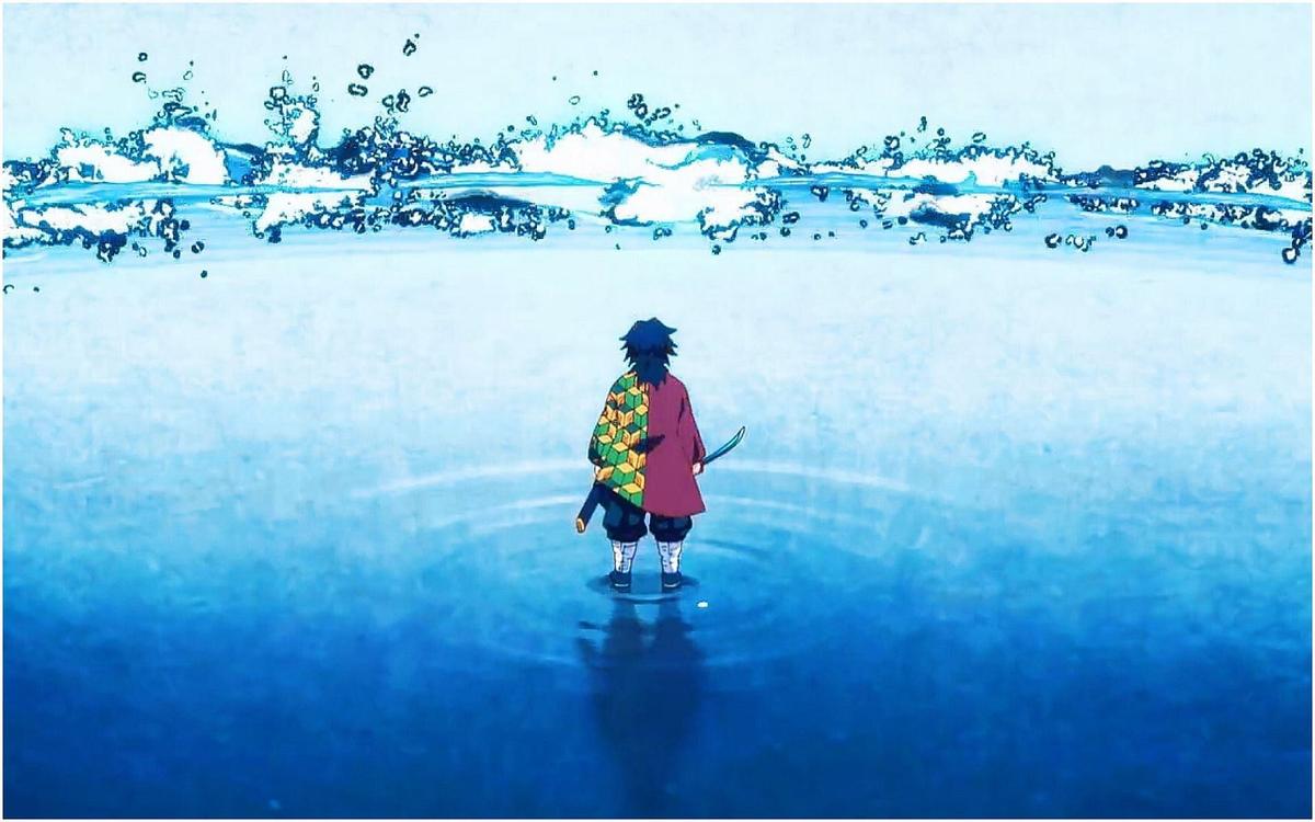 Giyu’s Water Breathing: Eleventh Form — Dead Calm, in a still from ‘Demon Slayer’ Season 1 Giyu’s Water Breathing: Eleventh Form — Dead Calm, in a still from ‘Demon Slayer’ Season 1