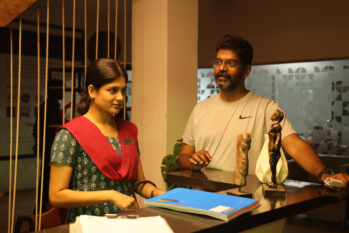 Aditi Balana nd George K Antoney on the sets of ‘Story of Things’