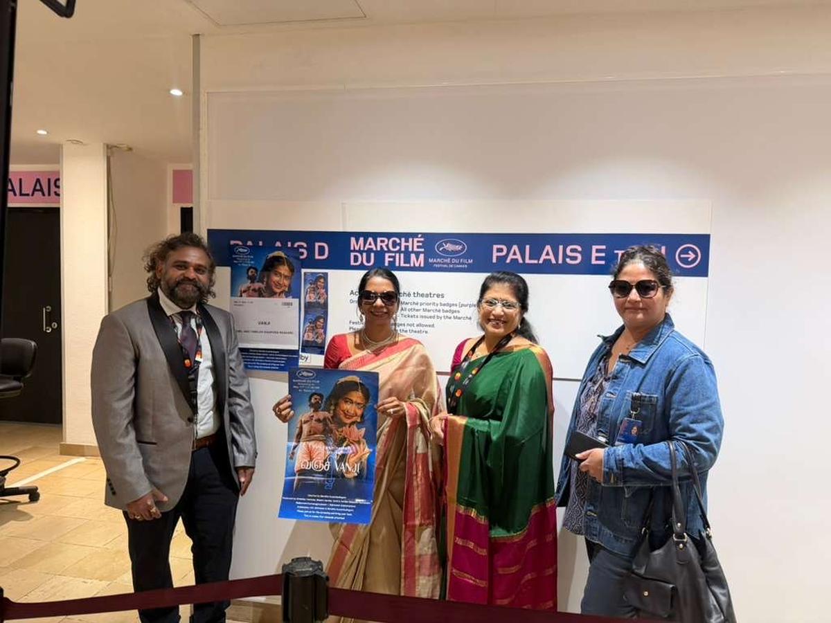 Sivakumar Velusamy (executive producer), Kutti Revathy (director), Dr. Kalaimathee (Producer) and Sonia Rannou (The founder of Indian Cinema Events - ICE) at the Cannes Film Festival Sivakumar Velusamy (executive producer), Kutti Revathy (director), Dr. Kalaimathee (Producer) and Sonia Rannou (The founder of Indian Cinema Events - ICE) at the Cannes Film Festival
