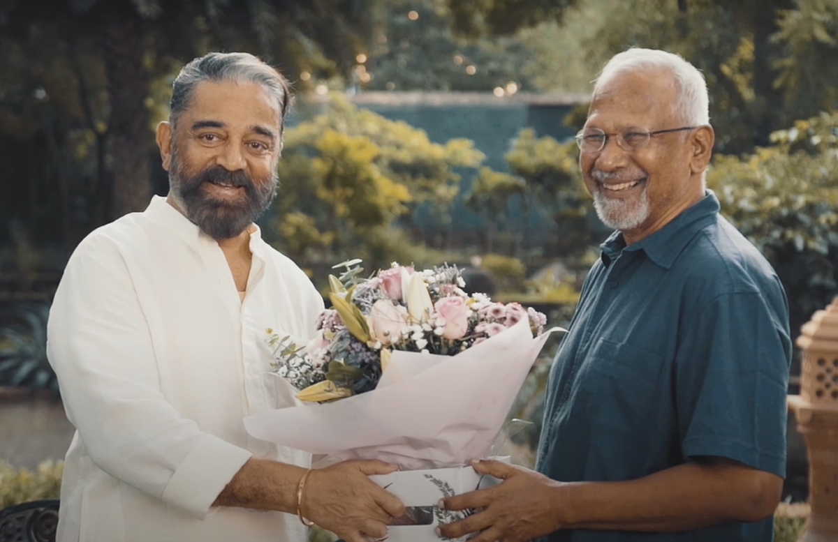 Kamal Haasan and Mani Ratnam on the sets of ‘Thug Life’.