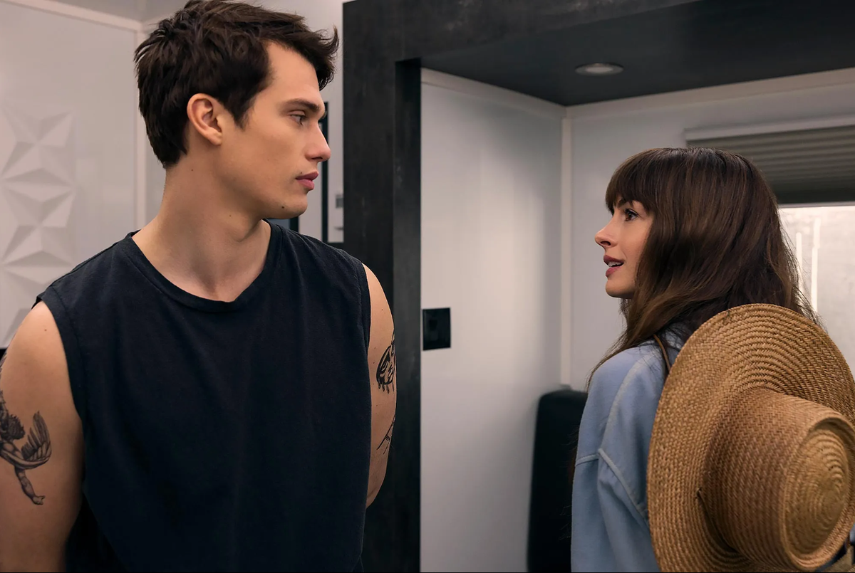 Nicholas Galitzine and Anne Hathaway in a still from ‘The Idea of You’