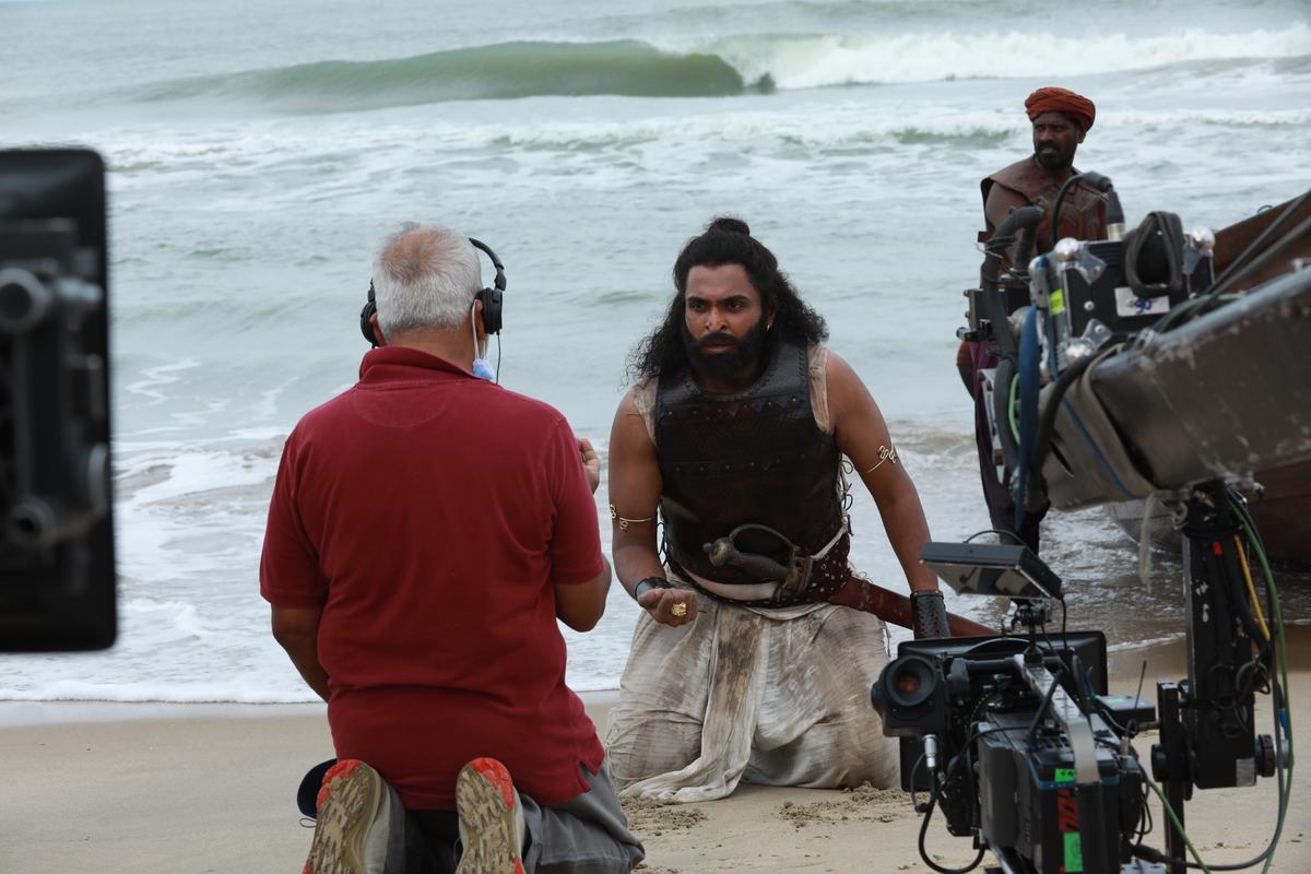 Mani Ratnam on the sets of ‘Ponniyin Selvan’ 