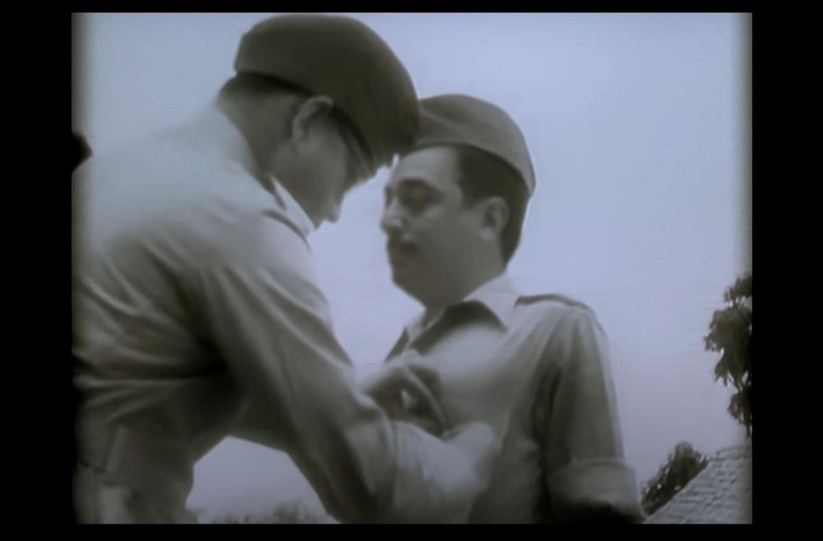 Kamal Haasan’s image on stock footage featuring Subhas Chandra Bose in a still from ‘Indian’