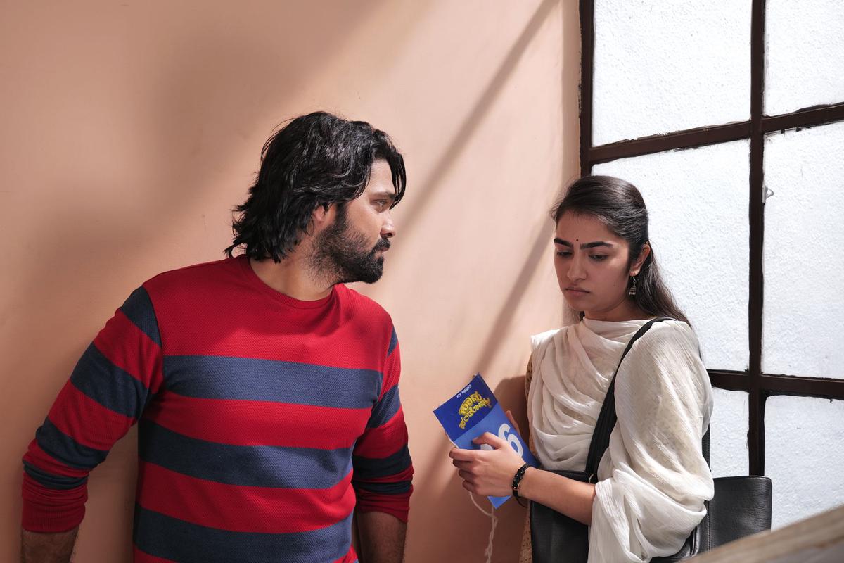 Rakshit Shetty and Rukmini Vasanth in the film