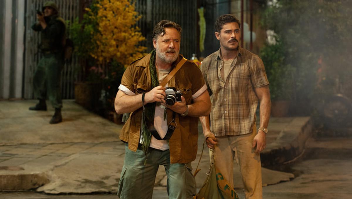 Russell Crowe and Zac Efron in a still from the film