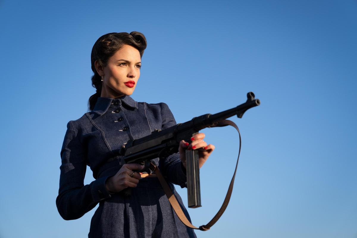 Eiza González in a still from ‘The Ministry of Ungentlemanly Warfare’