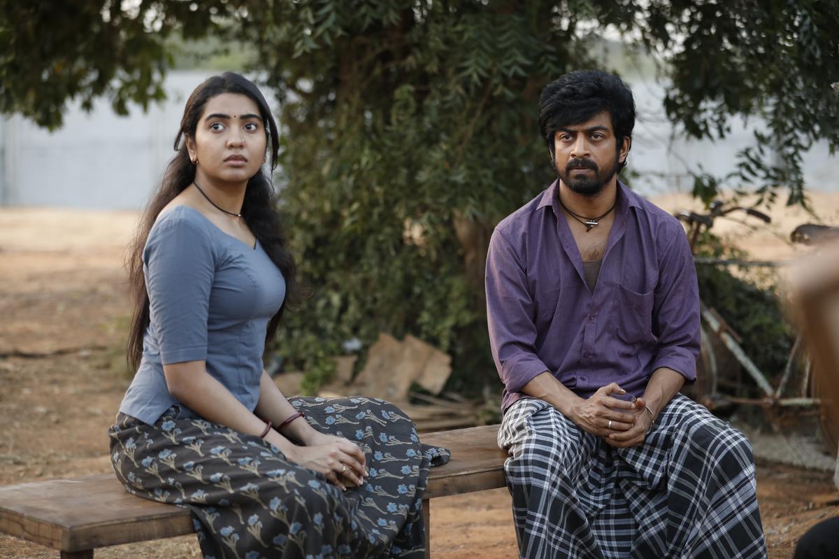 Shivathmika Rajashekar and Arjun Das in a still from ‘Bomb’ Shivathmika Rajashekar and Arjun Das in a still from ‘Bomb’