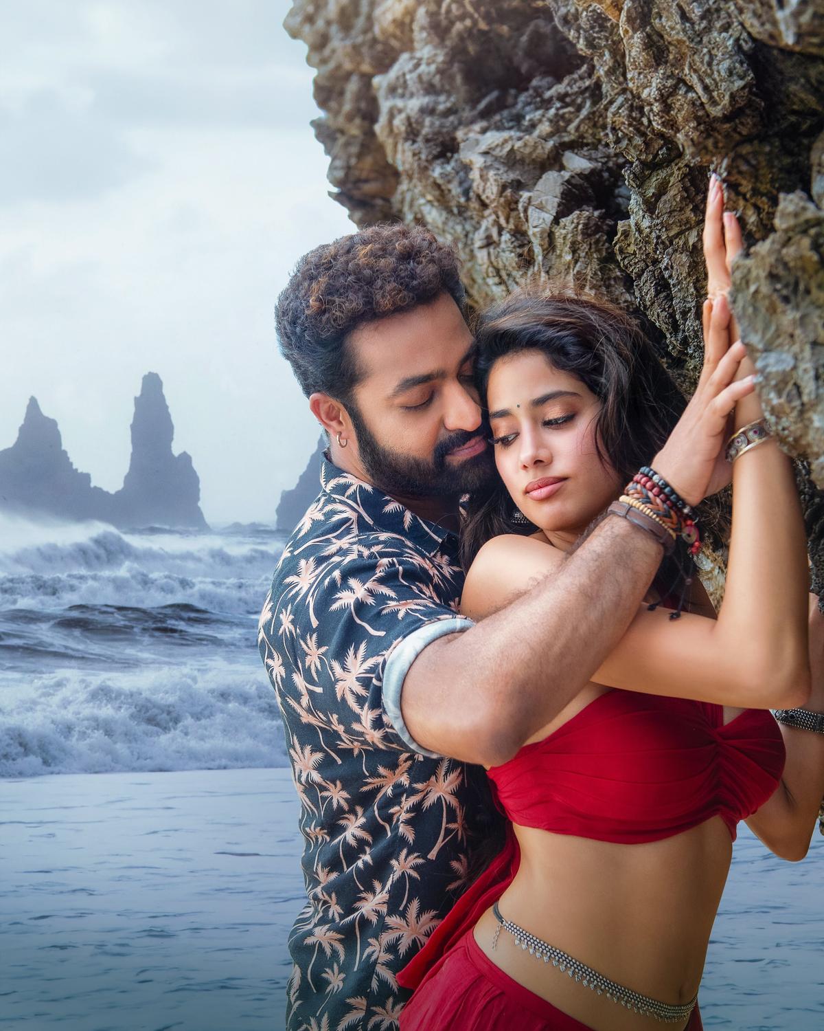 Jr NTR and Janhvi Kapoor in a still from ‘Devara’