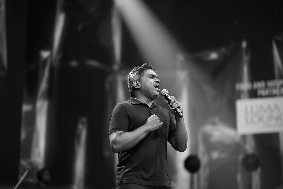 Yuvan Shankar Raja at the Na Muthukumar tribute concert Yuvan Shankar Raja at the Na Muthukumar tribute concert