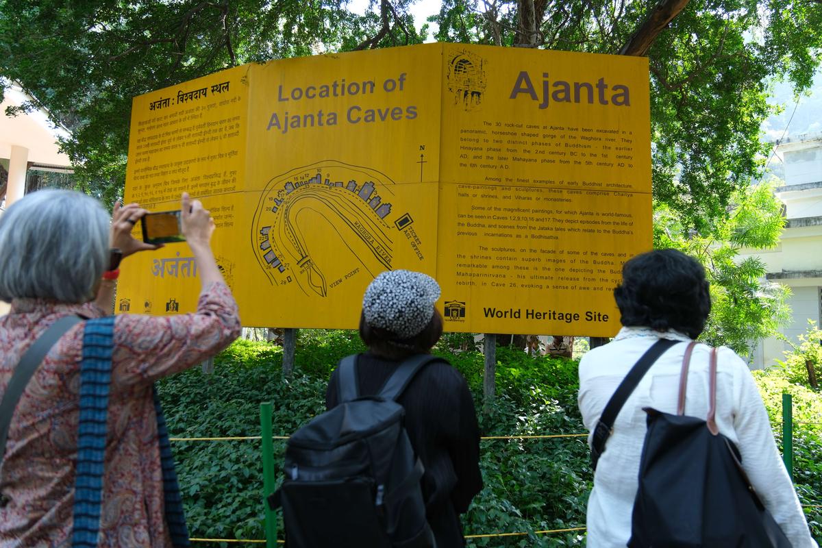 Heritage tour to Ajanta caves at AIKYAM 2025.
