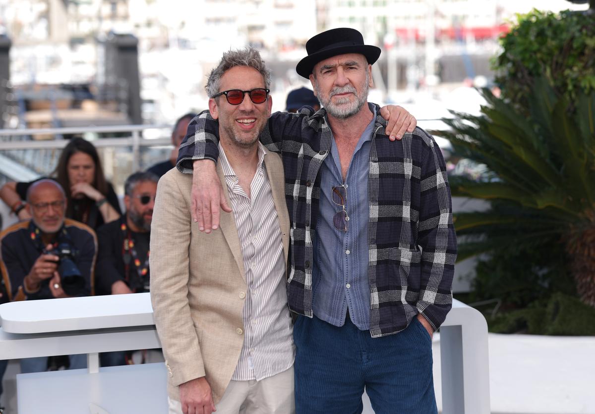 David Tryhorn (left) and Eric Cantona attend the 'Cantona' photocall at the 79th annual Cannes Film Festival, France.