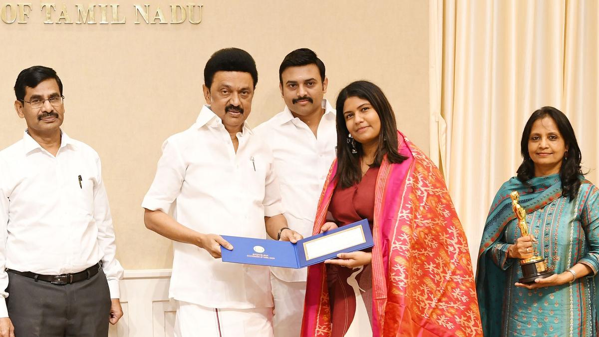 Tamil Nadu CM MK Stalin felicitates Oscar-winner ‘The Elephant Whisperers’ director Kartiki Gonsalves