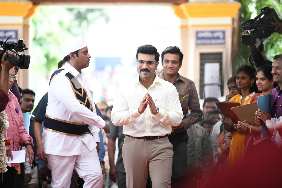 Ram Charan in a still from ‘Game Changer’