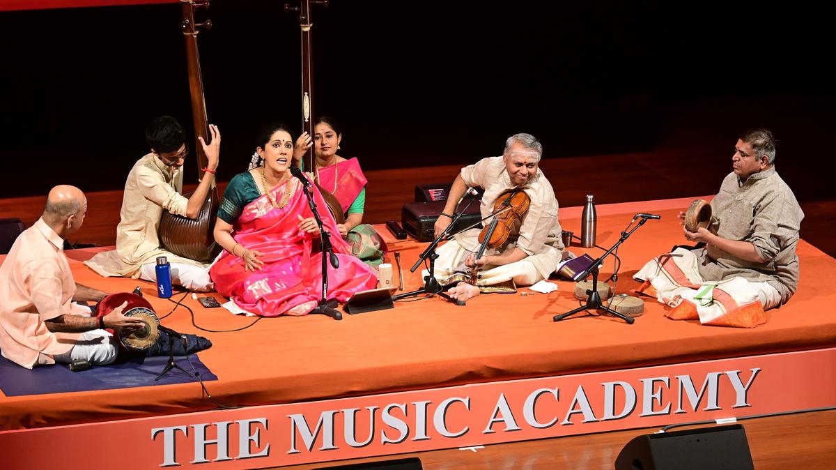 Amritha Murali accompanied by Sangita Kalanidhi-designate R.K. Shriramkumar (violin), N. Manoj Siva (mridangam) and C.P. Vyasavittala (kanjira).