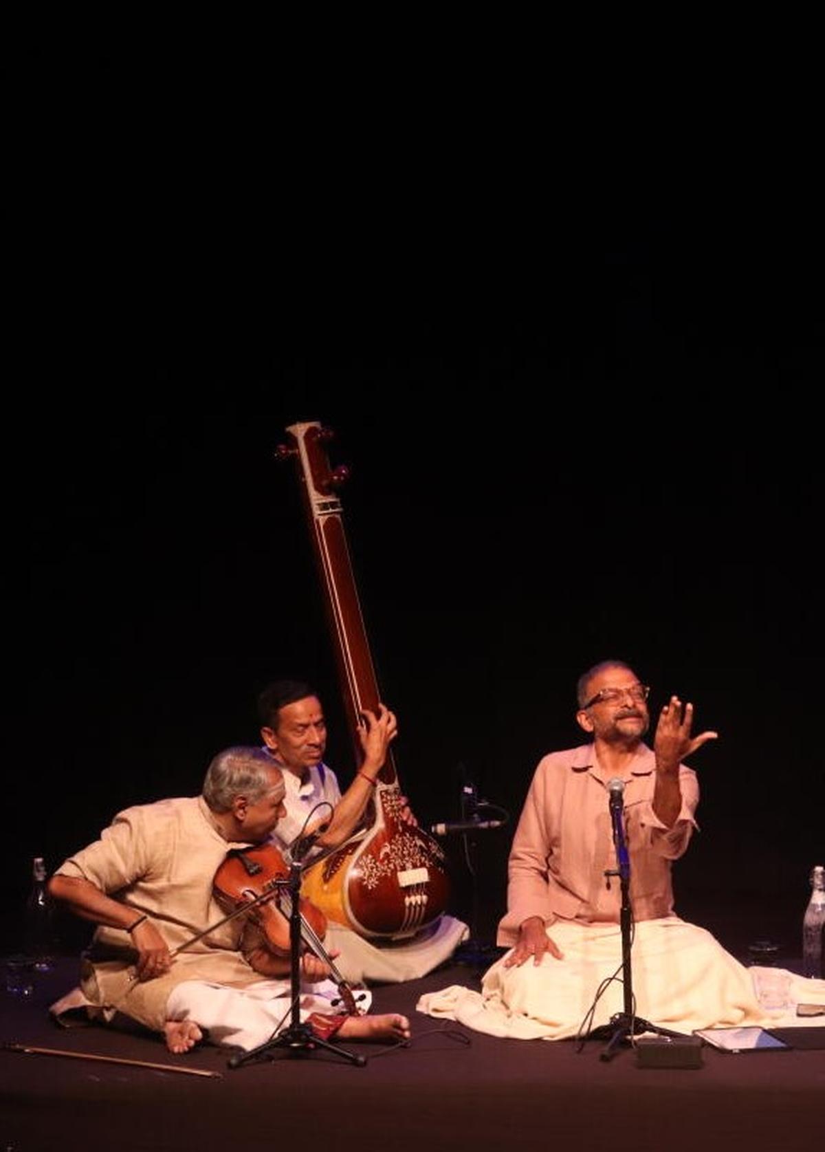 R.K. Shriramkumar accompanying T.M. Krishna at a recent concert held in Bengaluru. R.K. Shriramkumar accompanying T.M. Krishna at a recent concert held in Bengaluru.