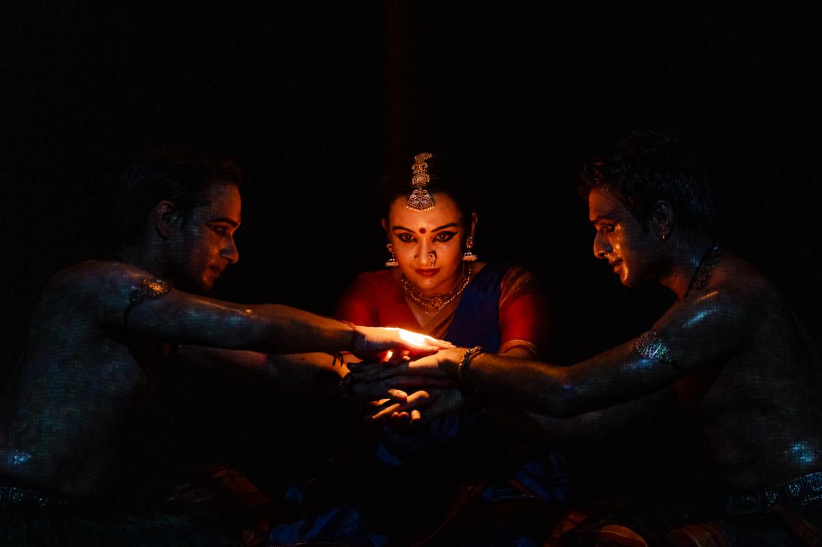 From Parshwanath Upadhye’s ‘Nagamandala’, with Shruthi Gopal and Adithya PV.