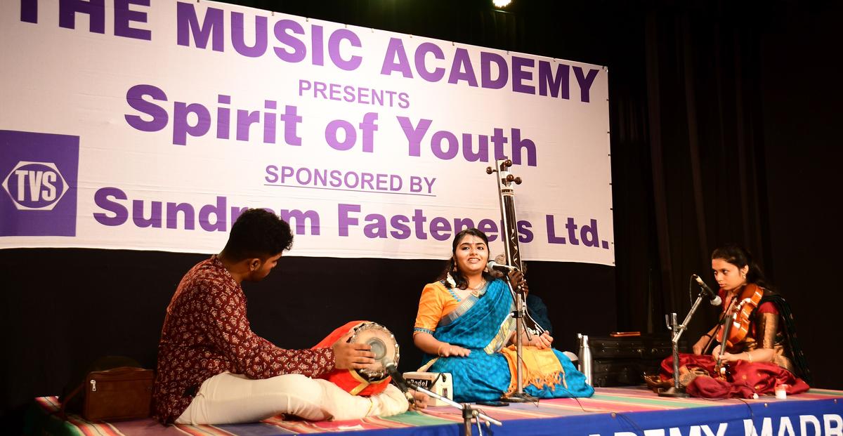 Supriya Raja accompanied by M. Meenakshy Dev (violin) and B.N. Kasinadh (mridangam).