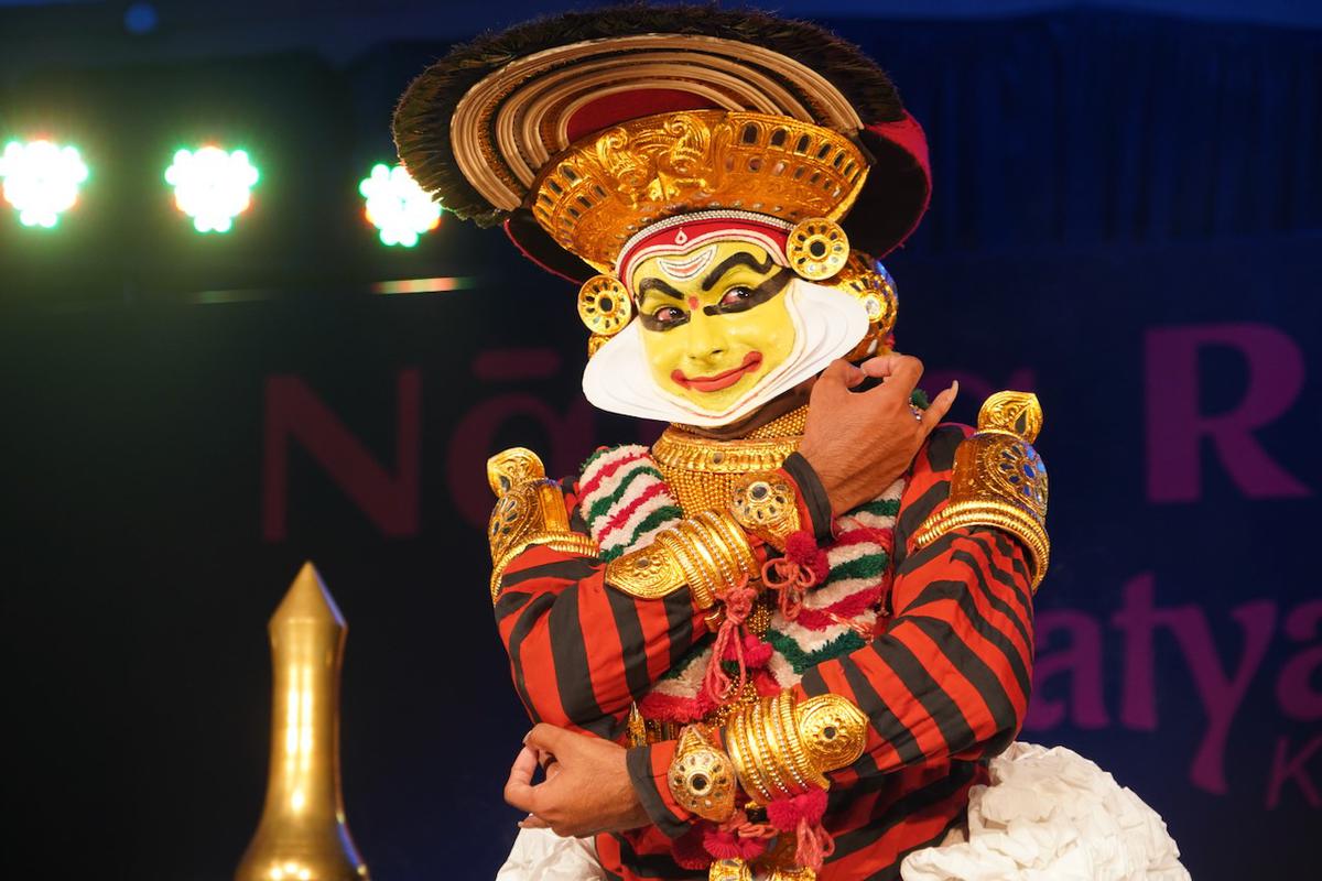 Rahul Chakyar depicted Sankukarna in Toranayudham, at Natyadharmi 22, organised by the central Sangeet Natak Akademy’s Kutiyattam Kendra.