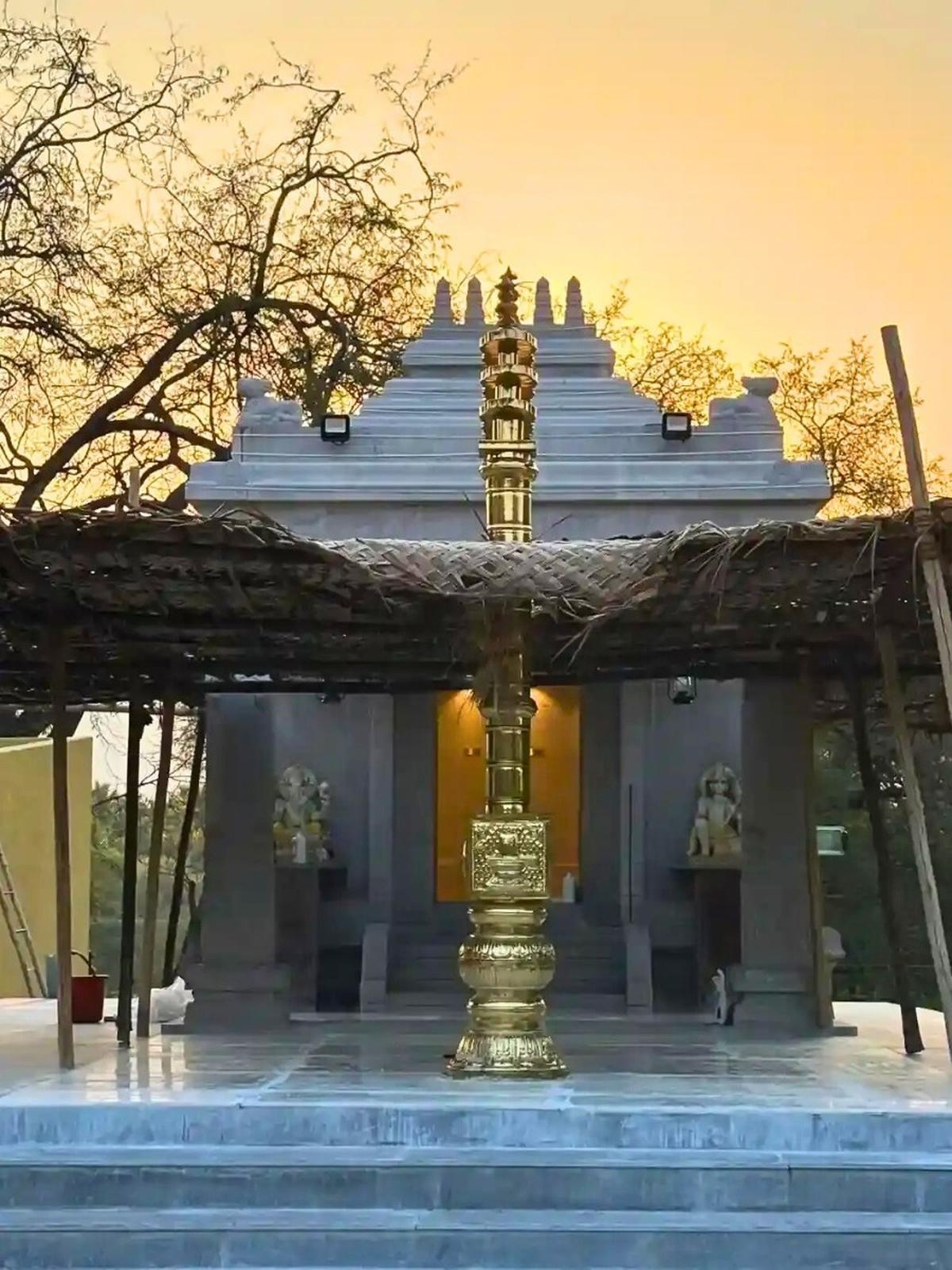 The Neelakanteswarar temple inside the Tapovan.  The Neelakanteswarar temple inside the Tapovan.